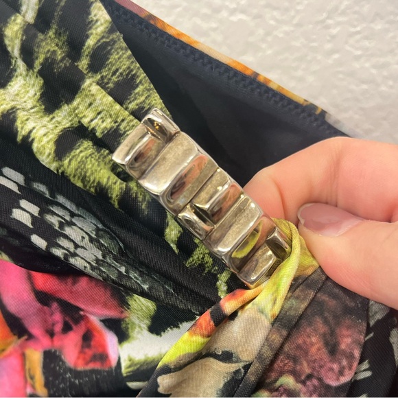 Roberto Cavalli Floral Leopard Print Bodycon Midi Dress IT 46 / US Large - Picture 5 of 7